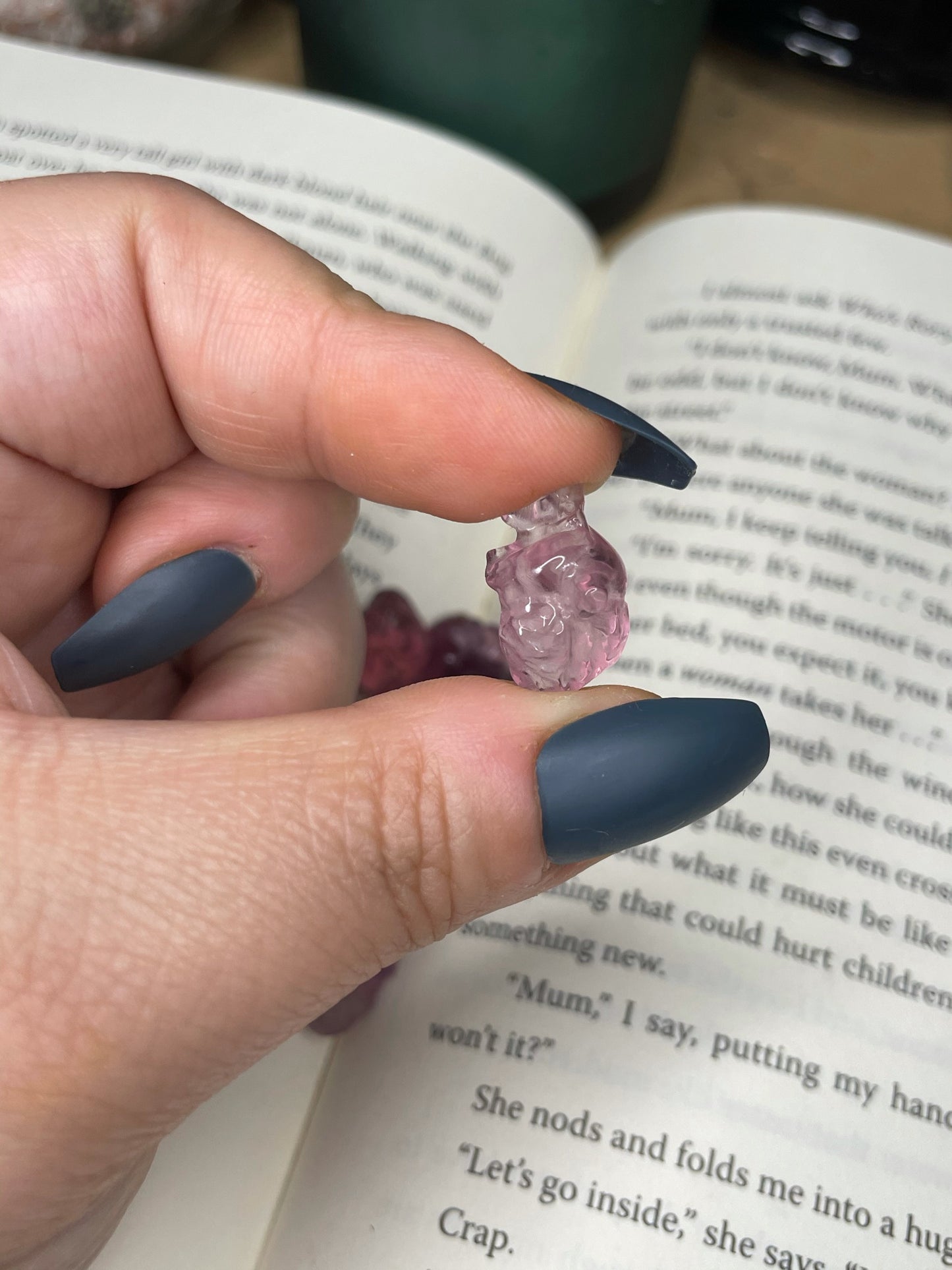Mini Anatomical Heart Fluorite Carving
