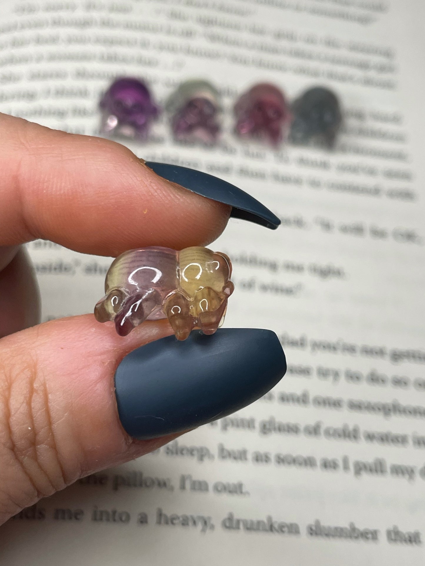 Mini Fluorite Spider Carving