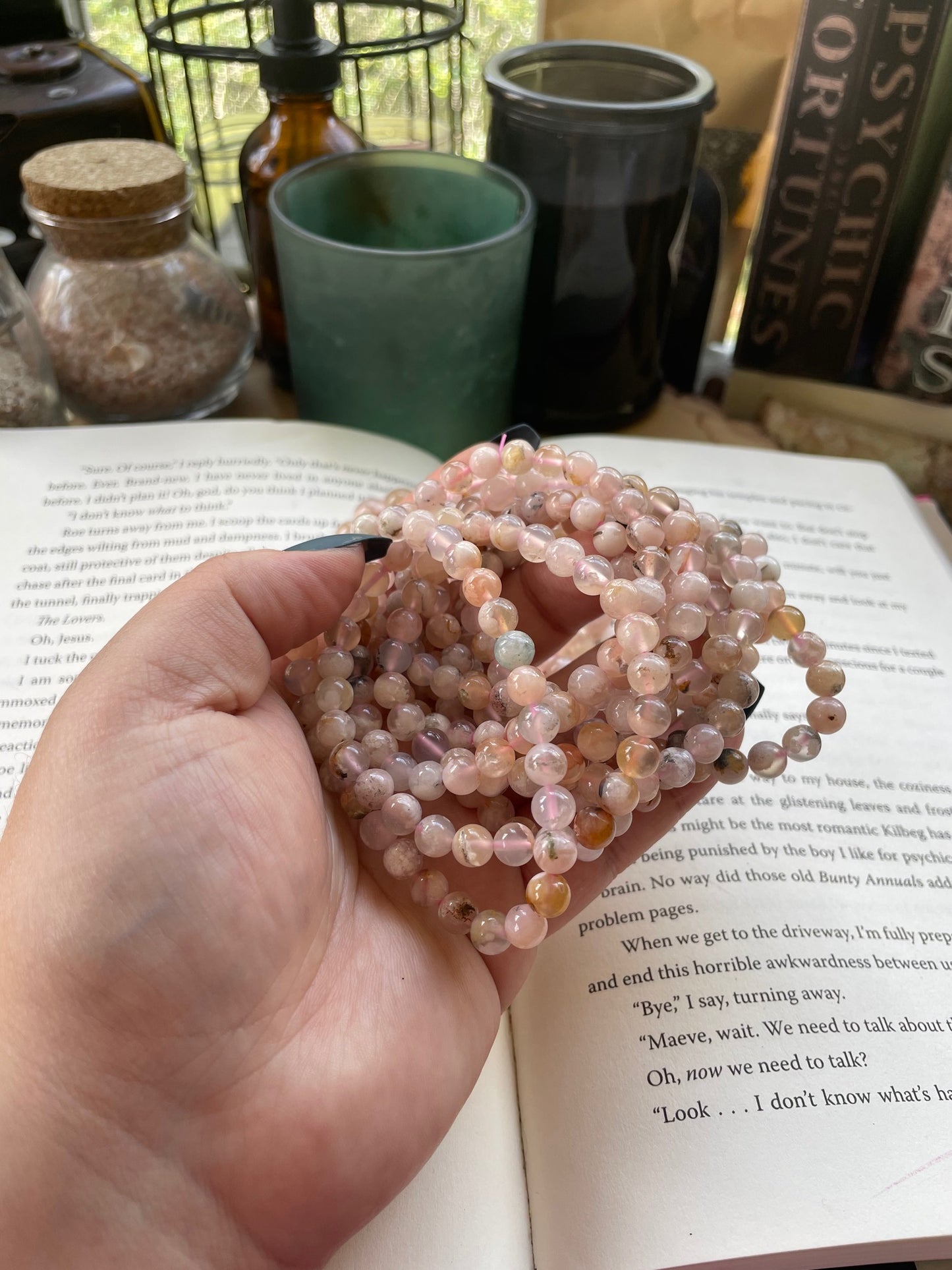 4mm Flower Agate Bracelets
