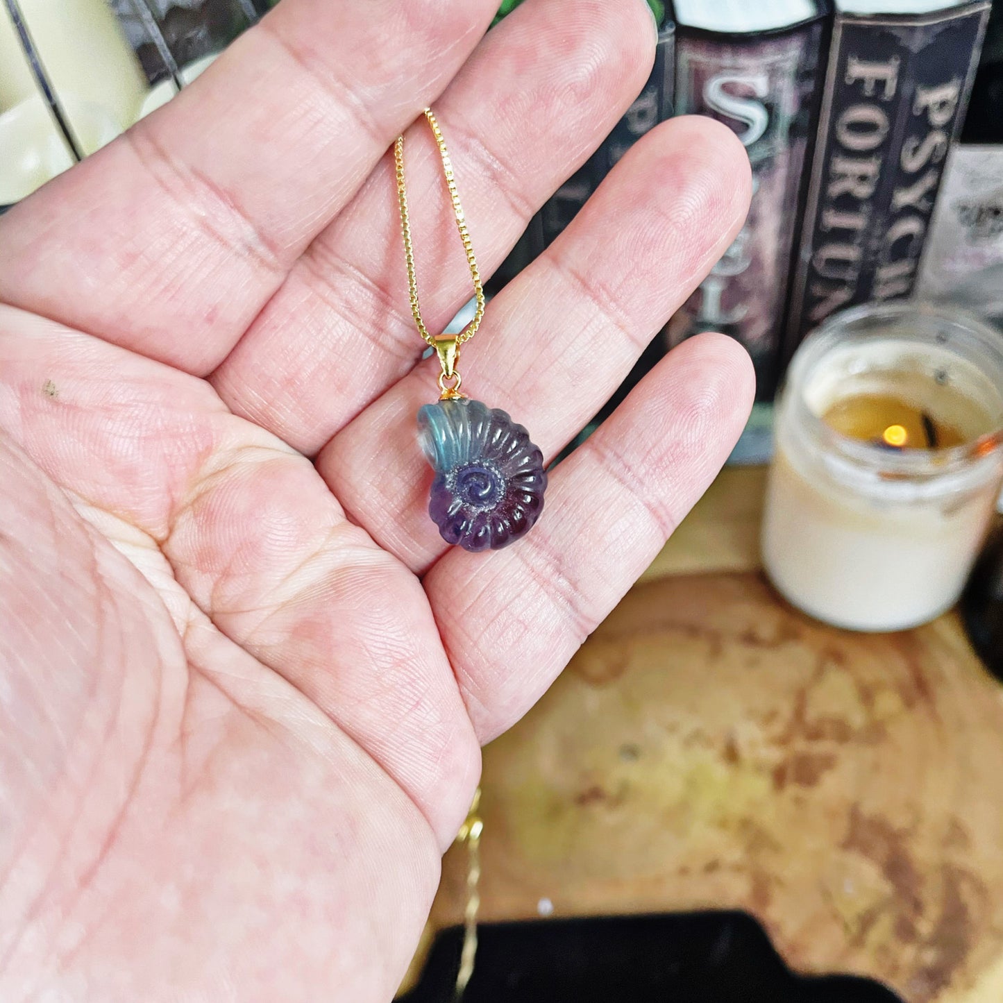 Fluorite Conch Necklace (Vanessa's Necklace)