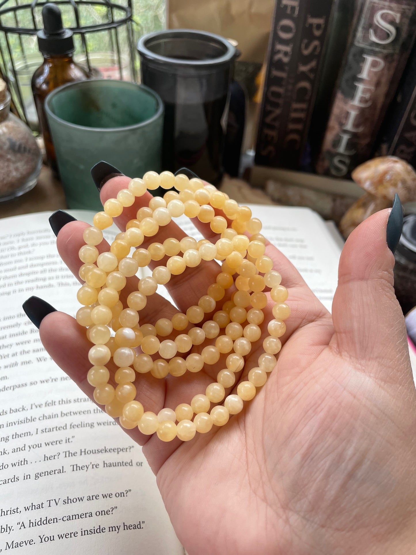 6mm Orange calcite bracelet
