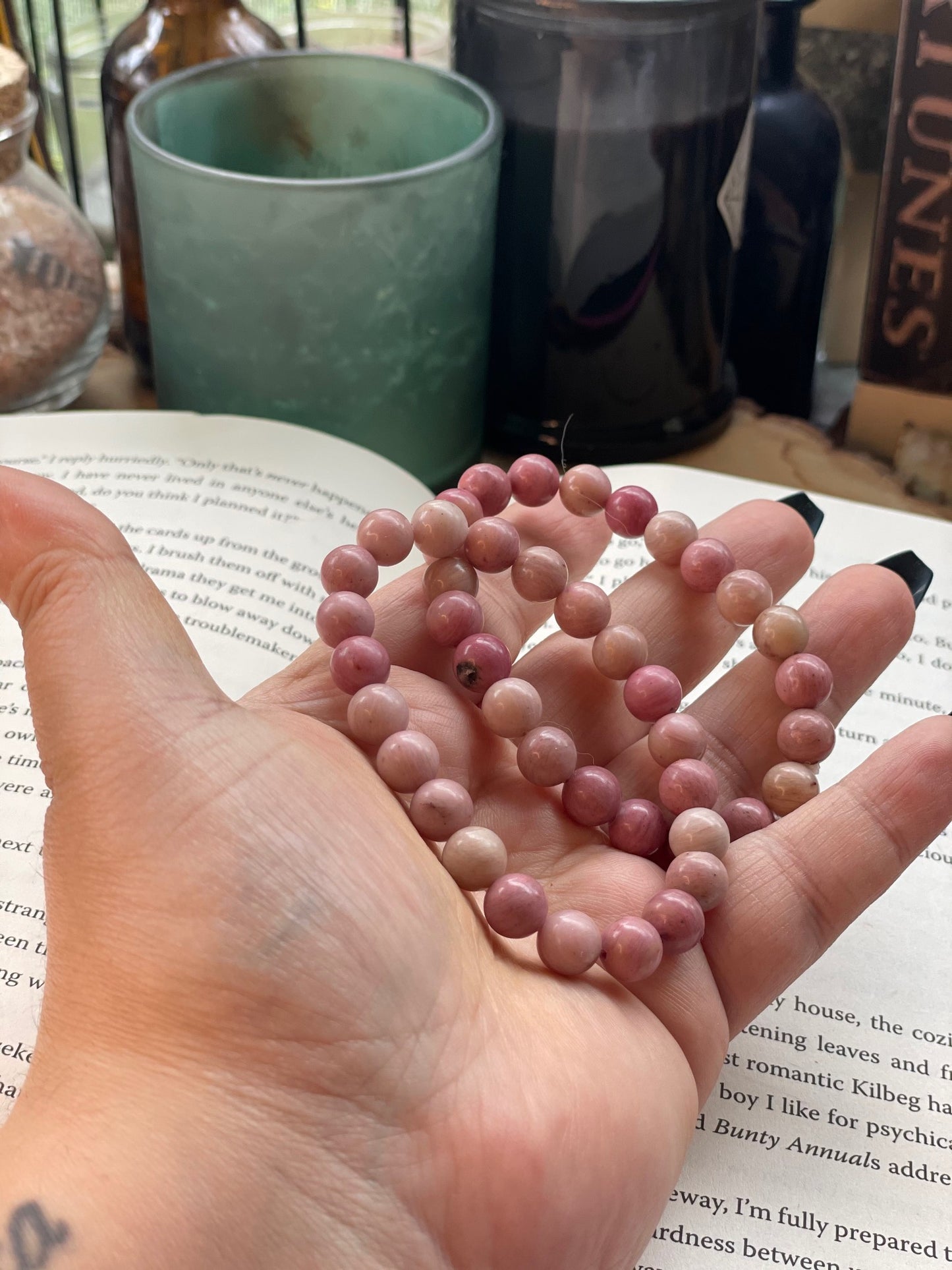 6mm Pink Petrified Wood Bracelet