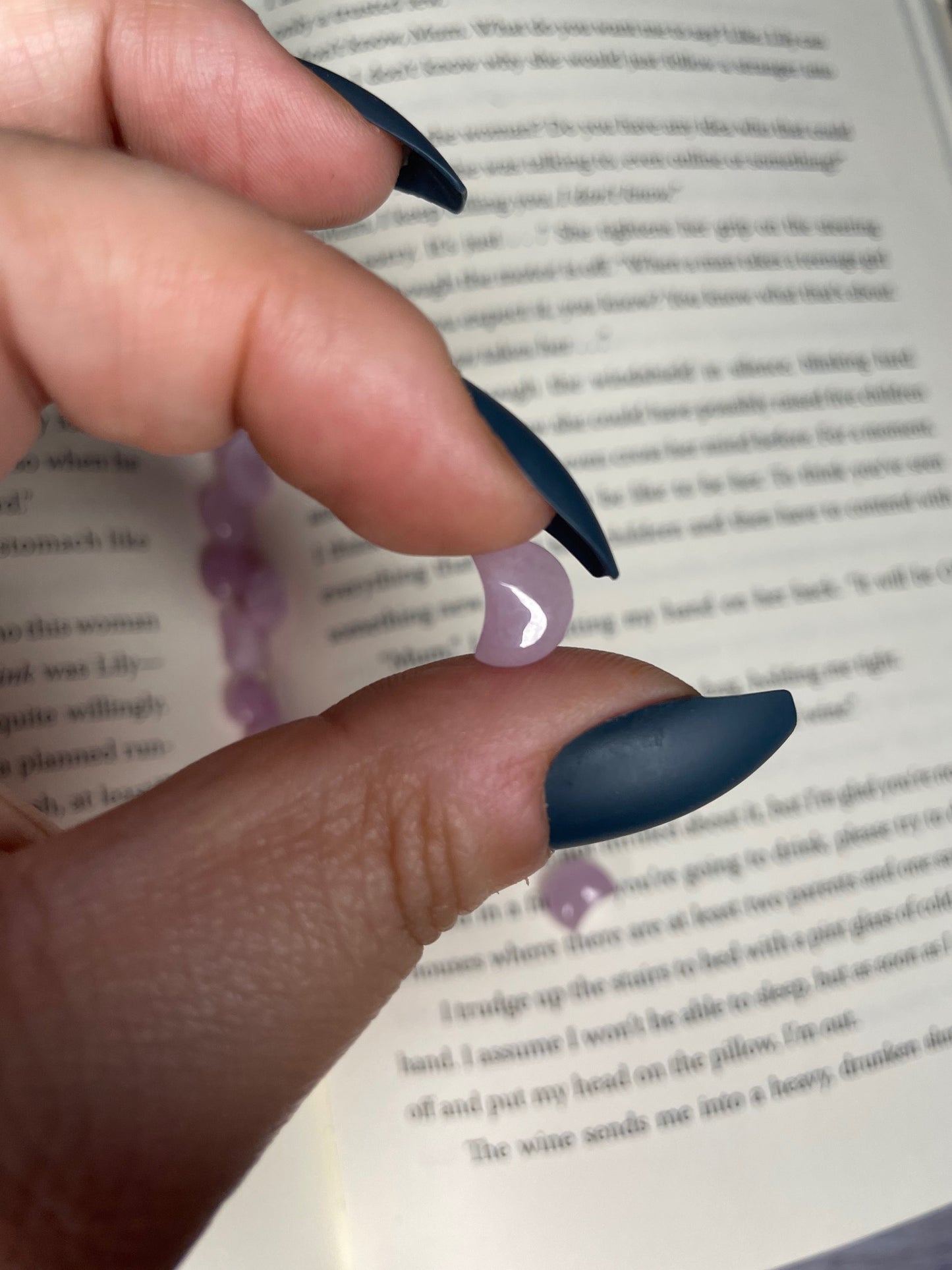 Mini Kunzite Moon Carving