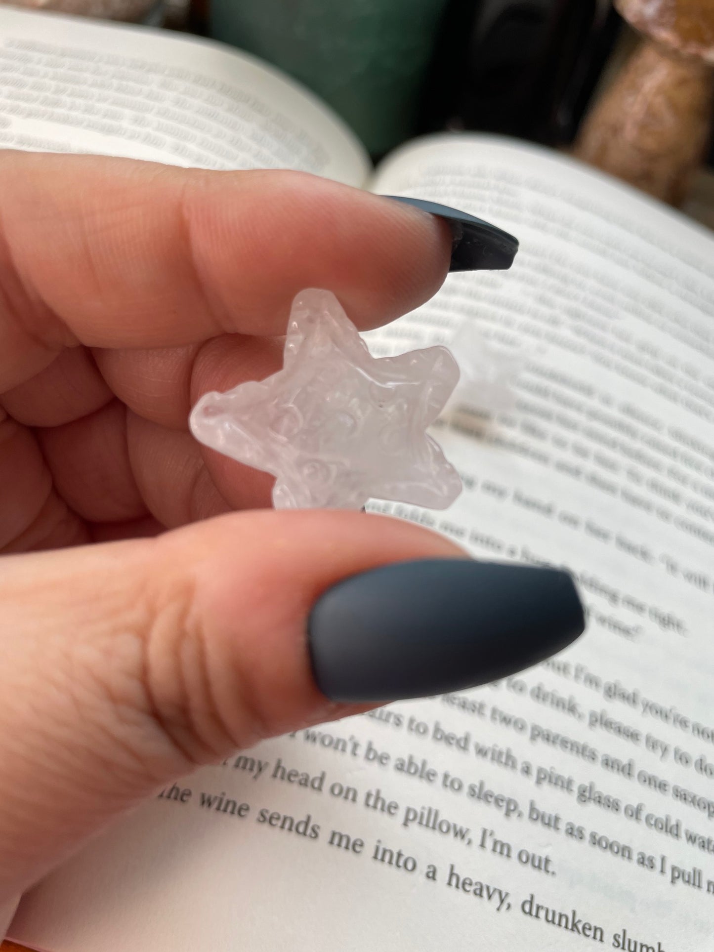 Clear Quartz Star Fish Carving
