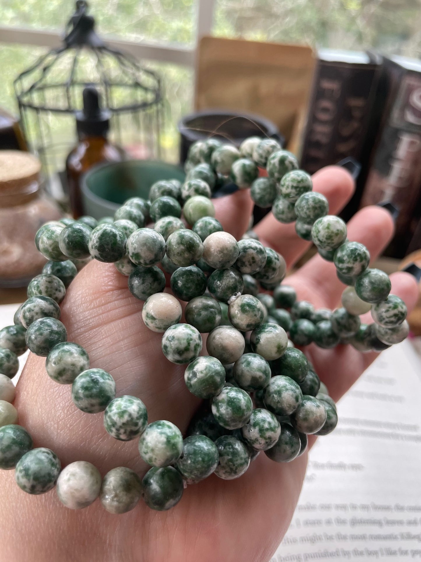 6 mm Tree Agate Bracelet
