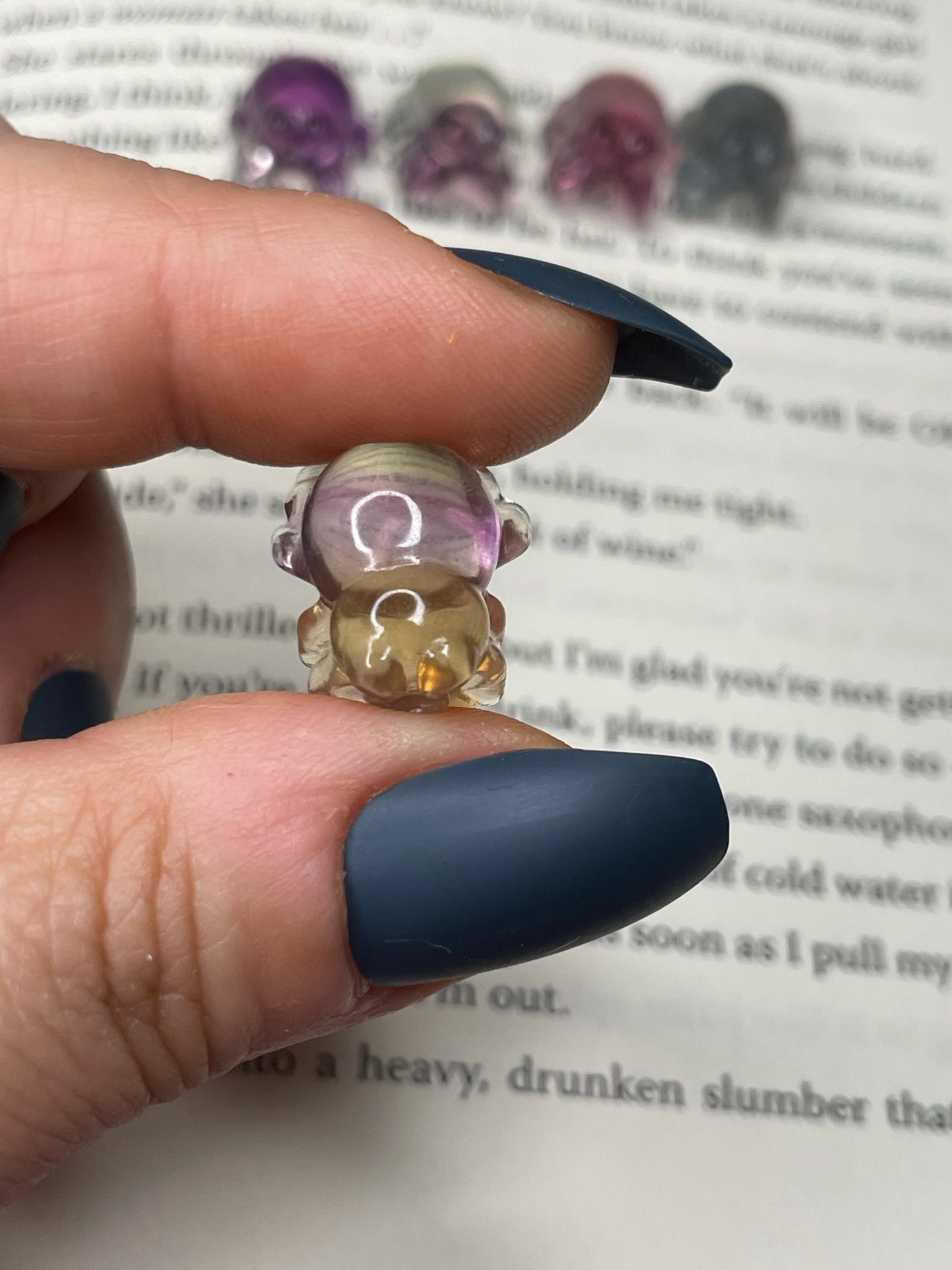 Mini Fluorite Spider Carving