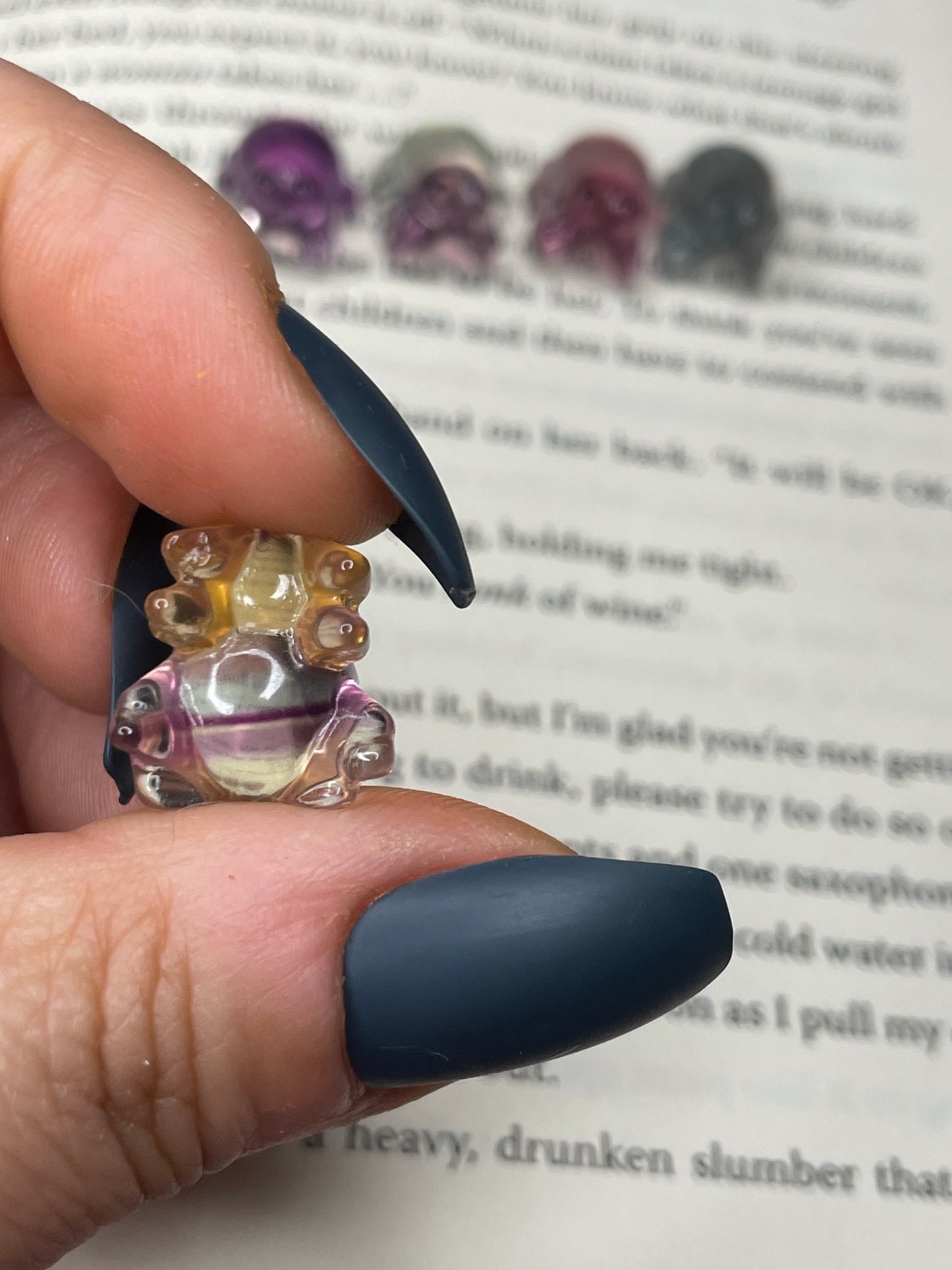 Mini Fluorite Spider Carving