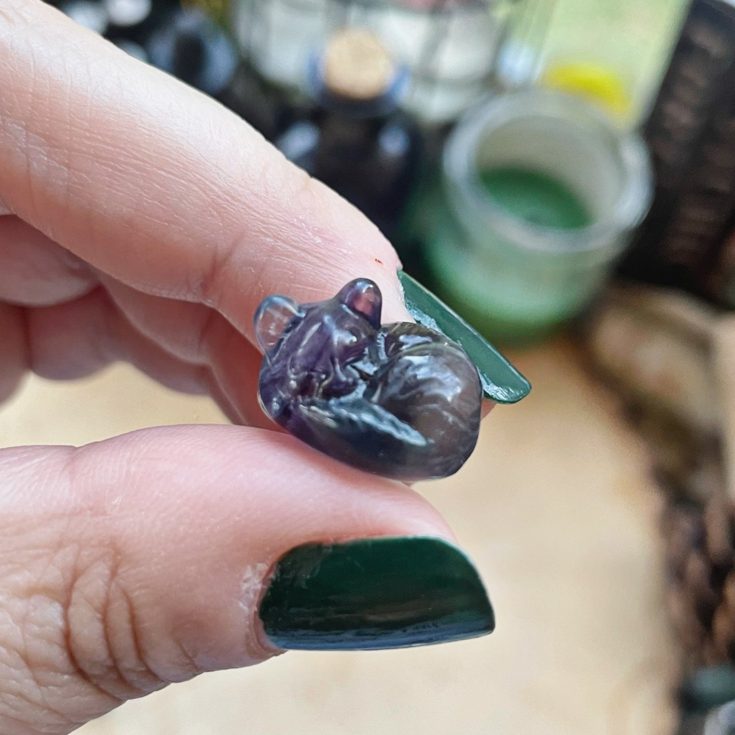 Fluorite Mini Sleeping Kitty