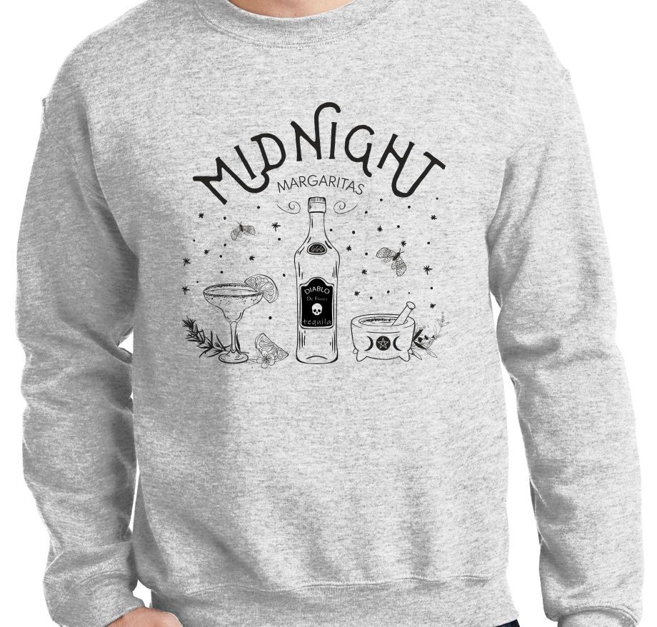 Midnight Margaritas 50/50 Fleece Crew  Sweatshirt
