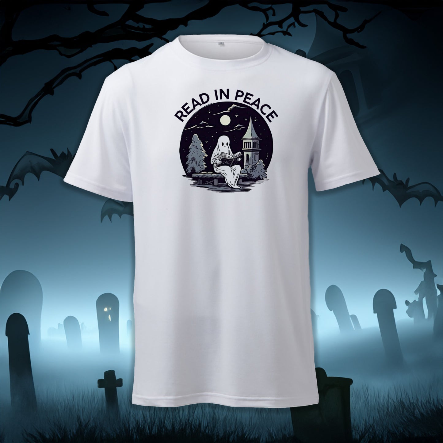 Read In Piece White Polyester Unisex T-Shirt