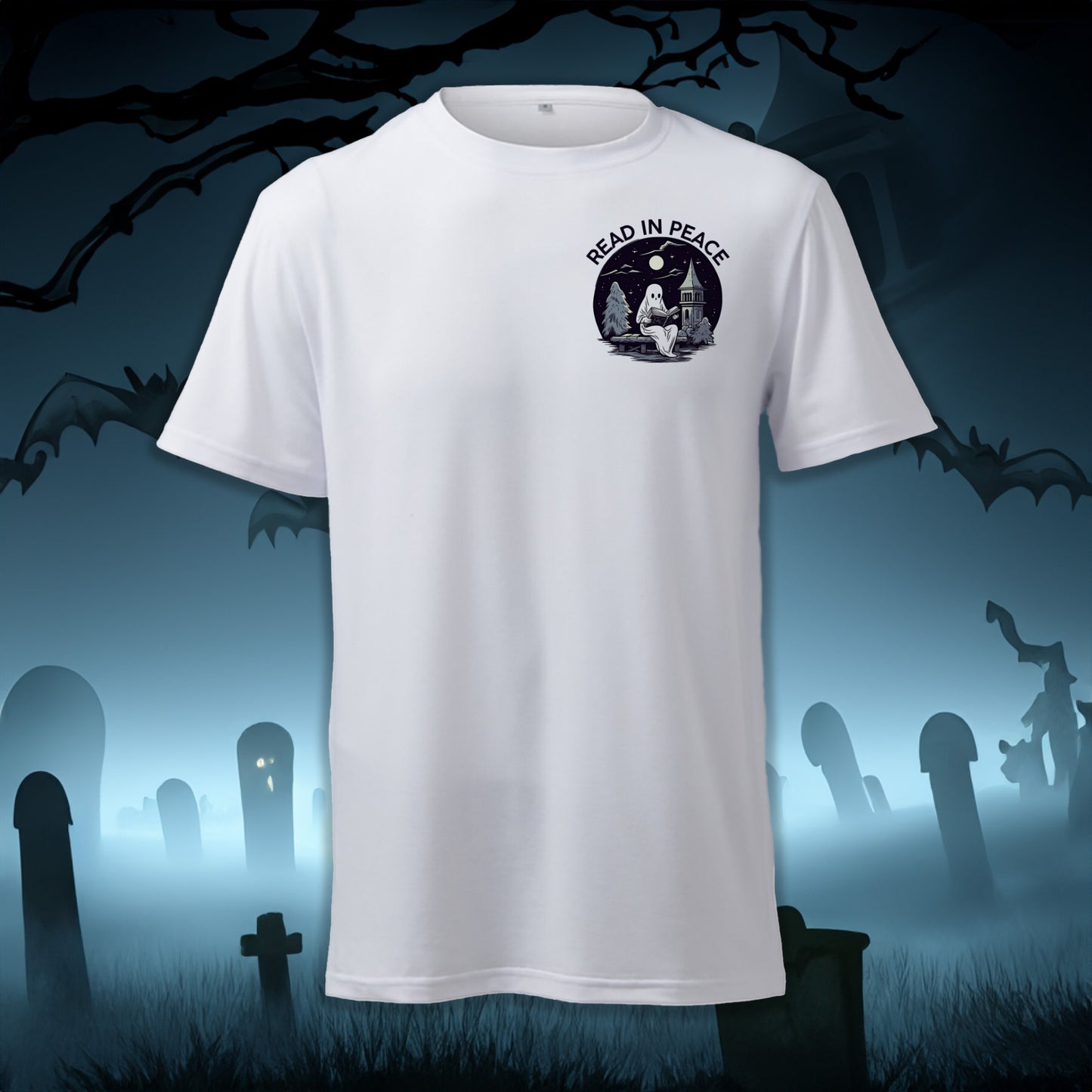 Read In Piece White Polyester Unisex T-Shirt