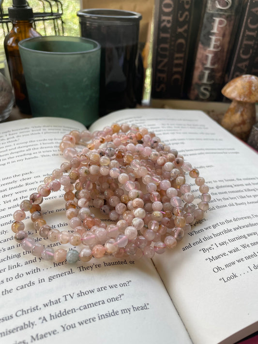 4mm Flower Agate Bracelets