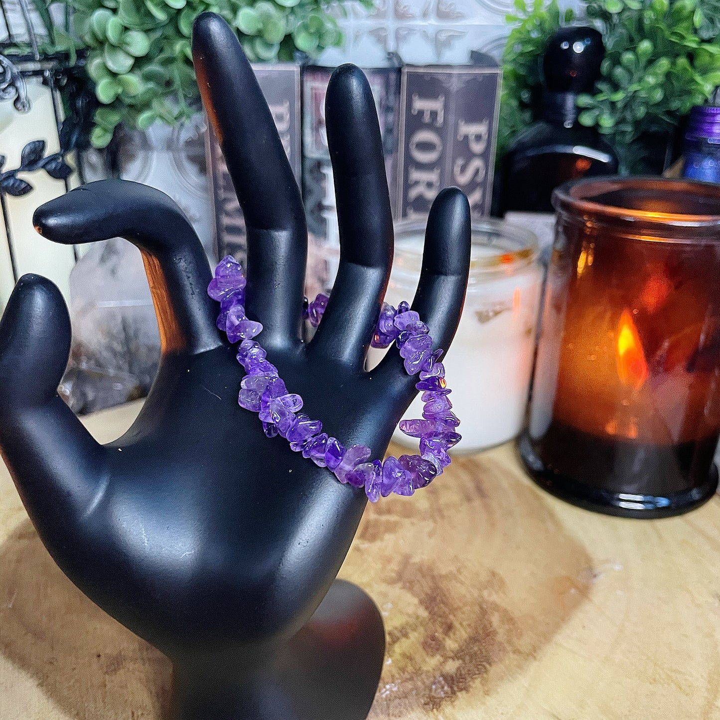Amethyst Chip Bracelet