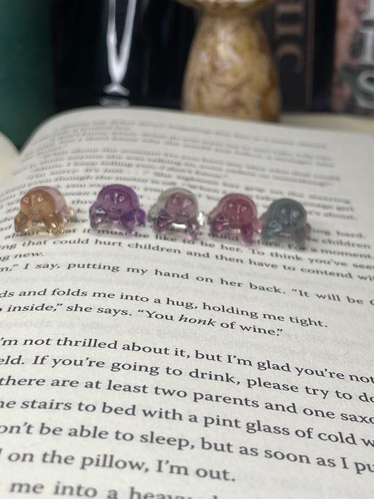 Mini Fluorite Spider Carving
