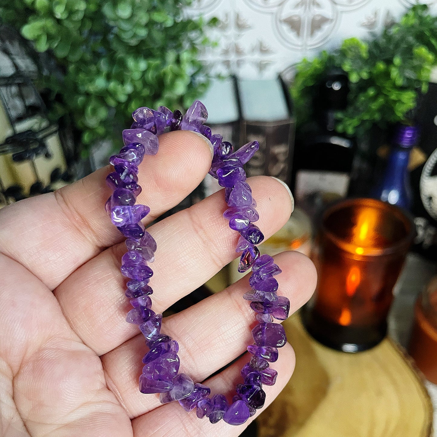 Amethyst Chip Bracelet