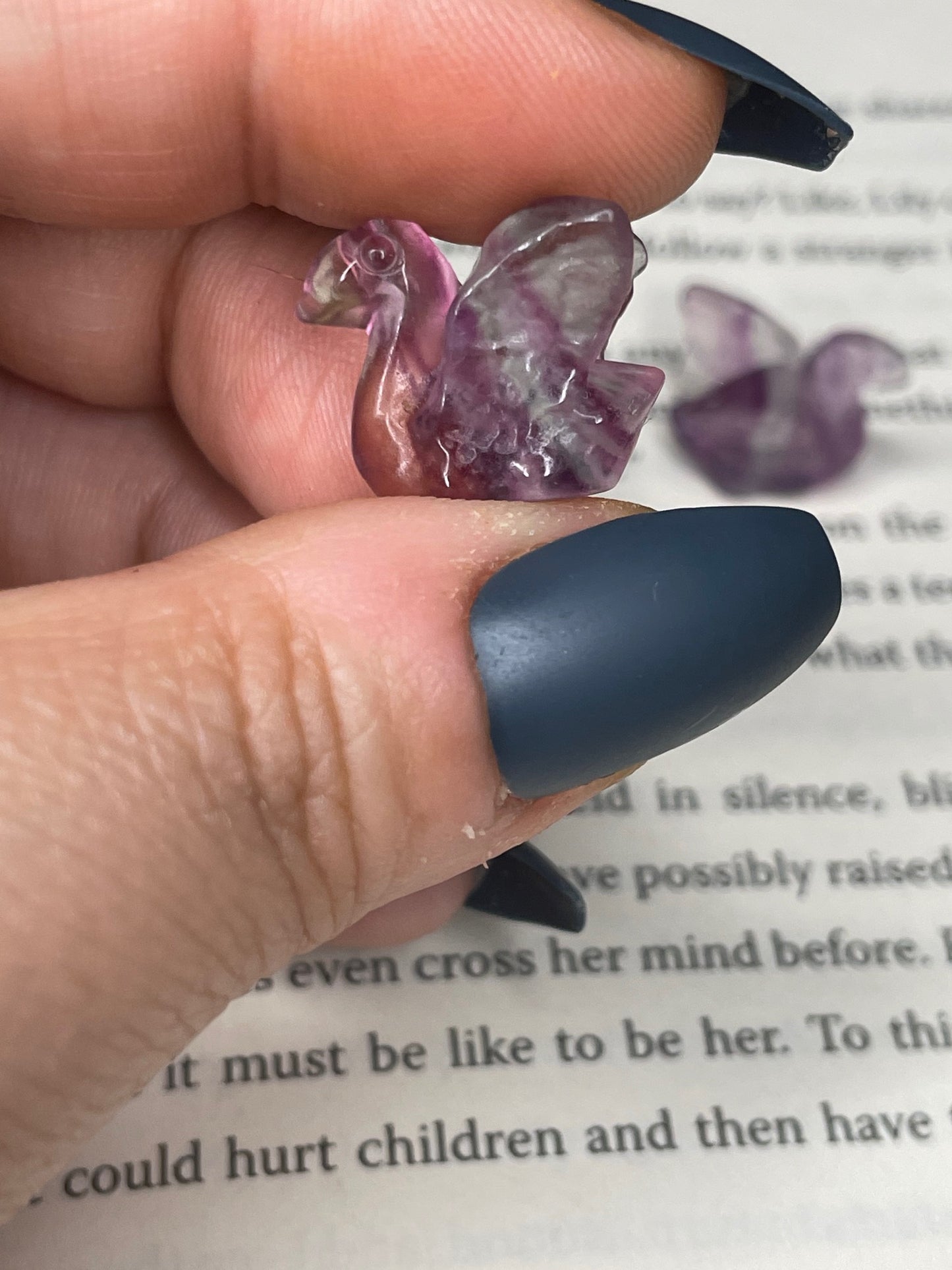 Mini Fluorite Swan