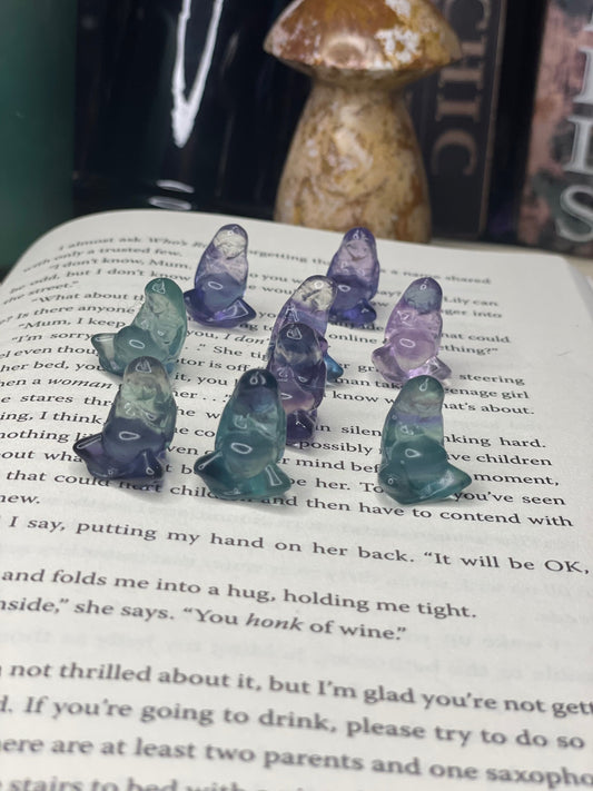 Mini Gaia Fluorite Carving