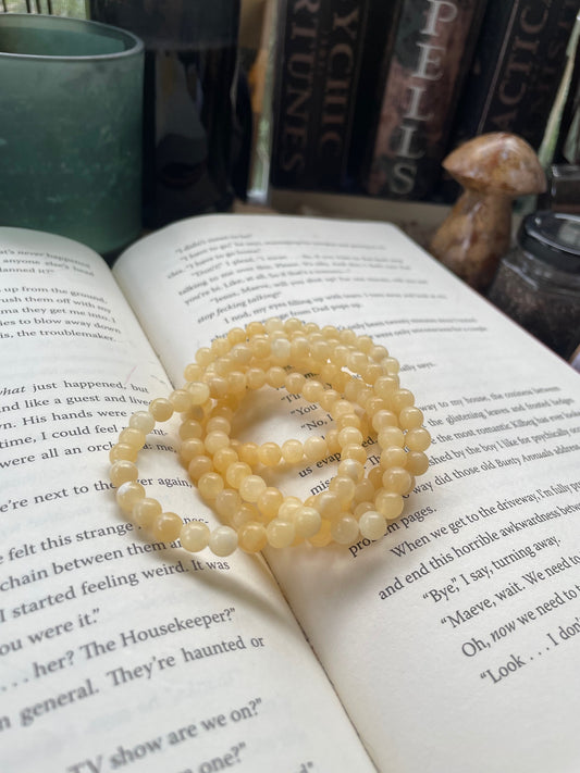 6mm Orange calcite bracelet