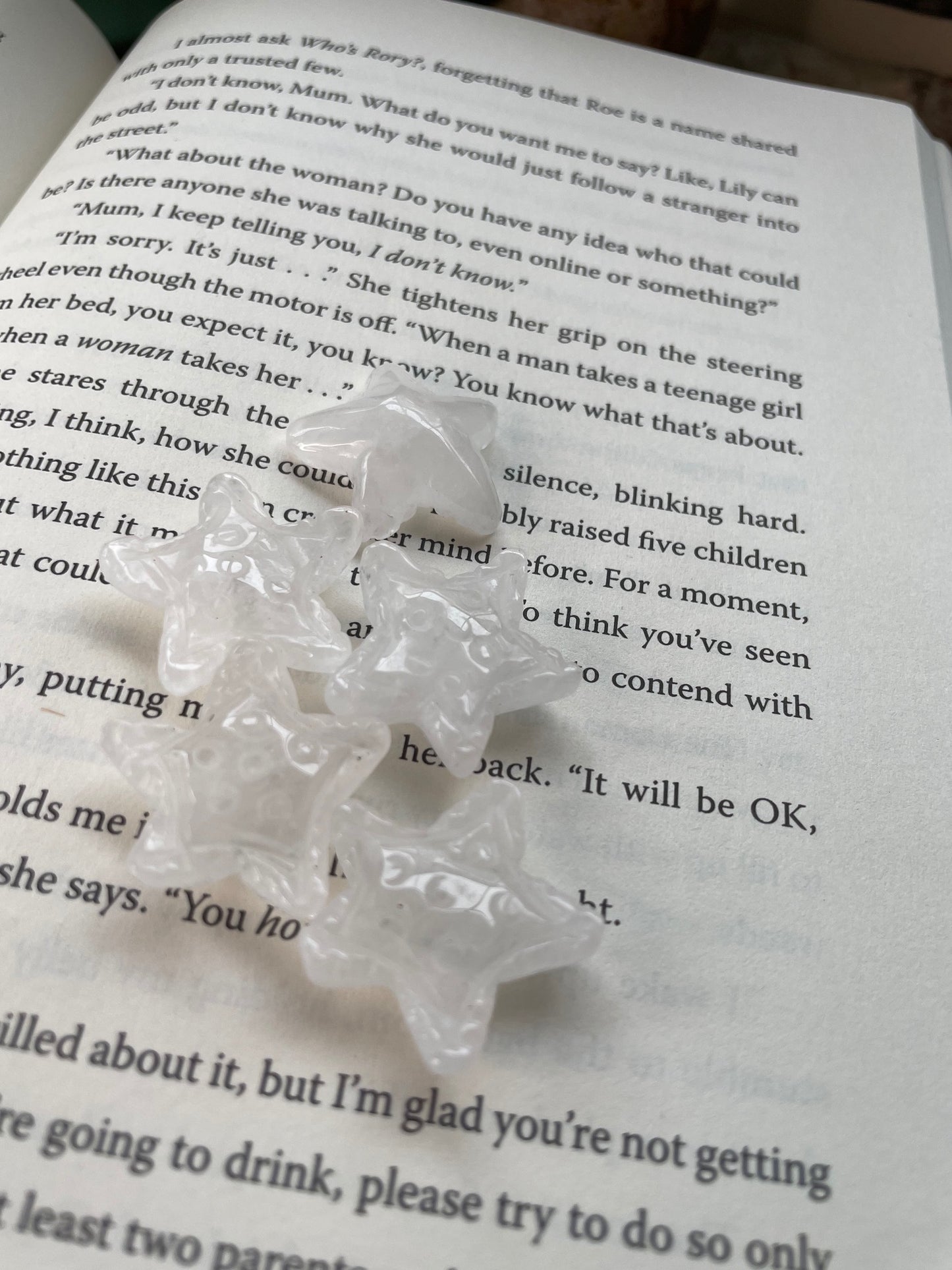 Clear Quartz Star Fish Carving