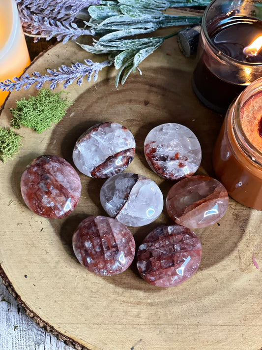 Fire Quartz Palm Stone