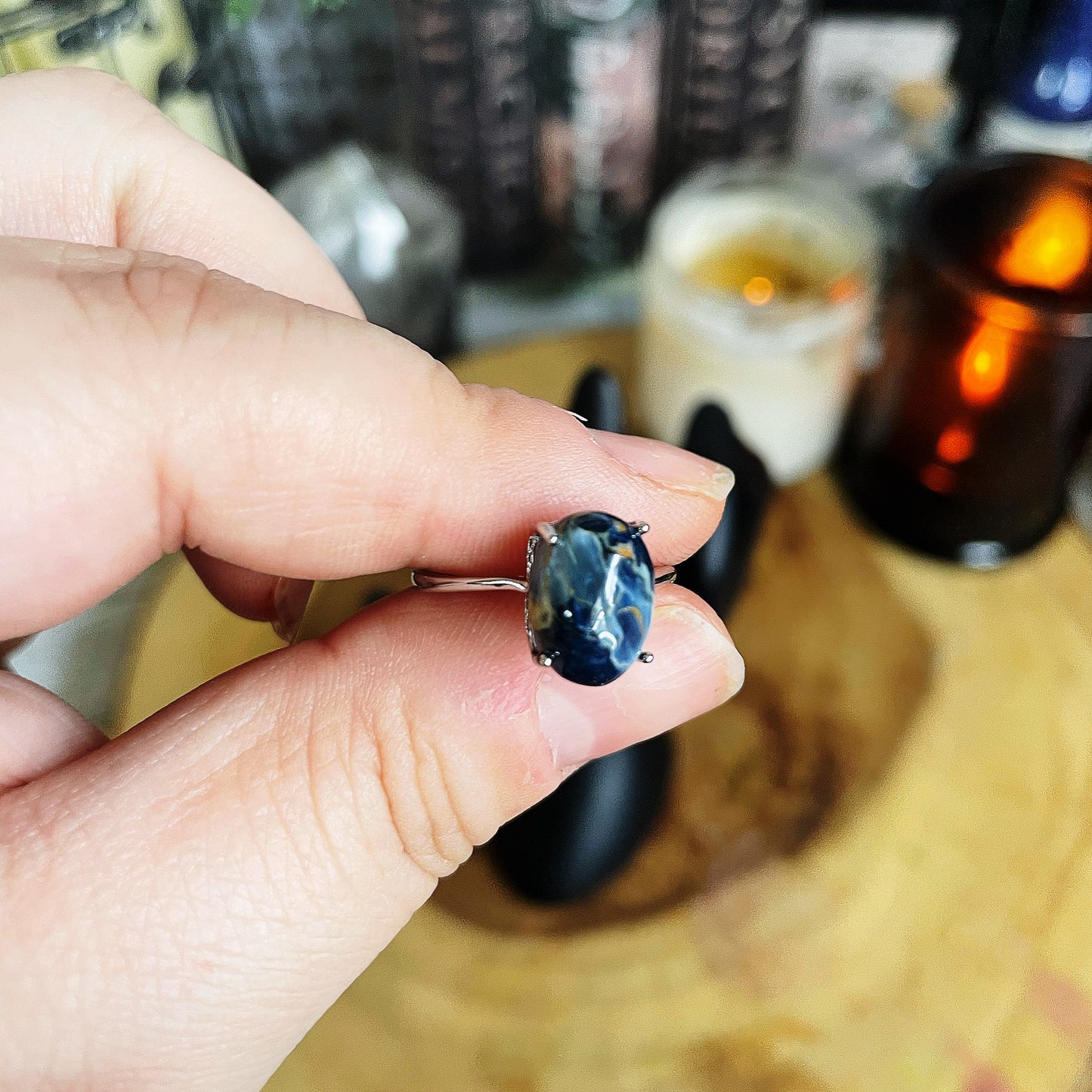 Blue Kyanite Adjustable Ring