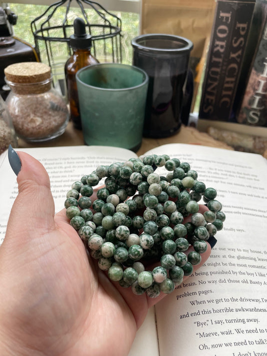 6 mm Tree Agate Bracelet