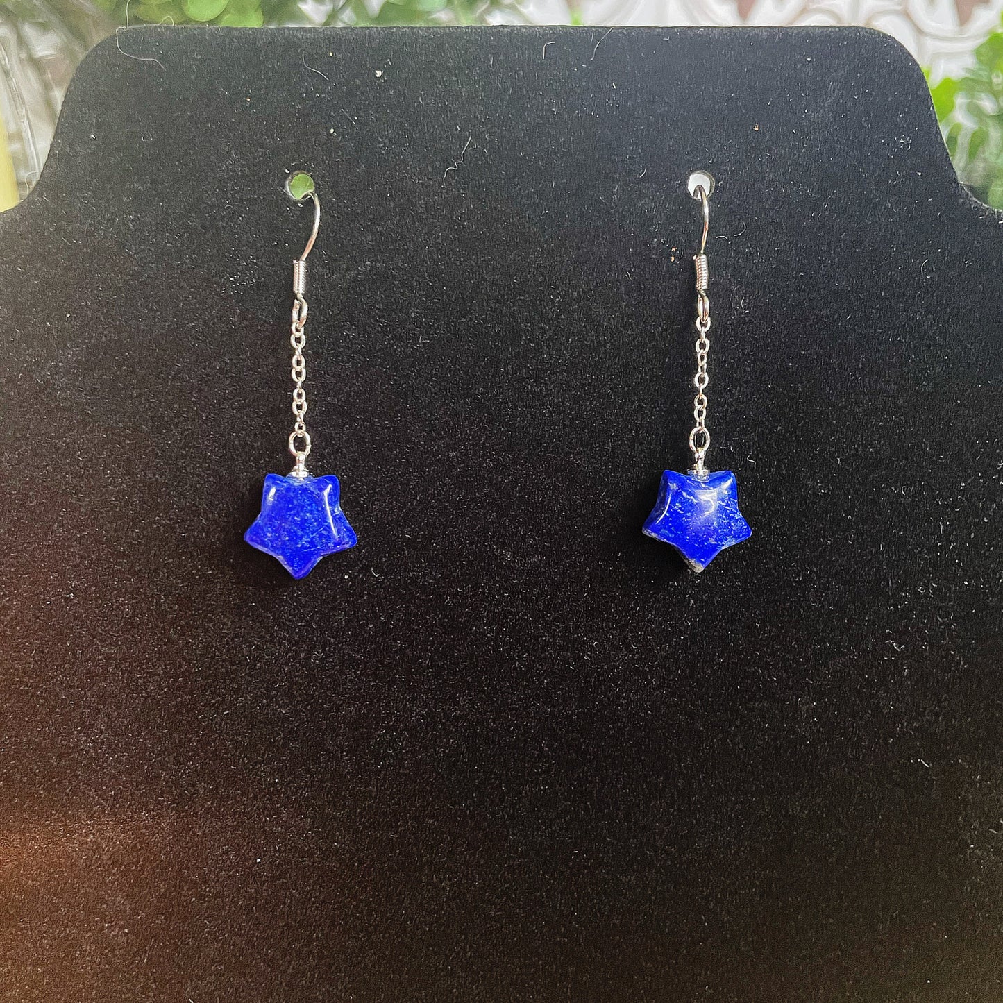 Lapis Lazuli Star Dangle Earrings