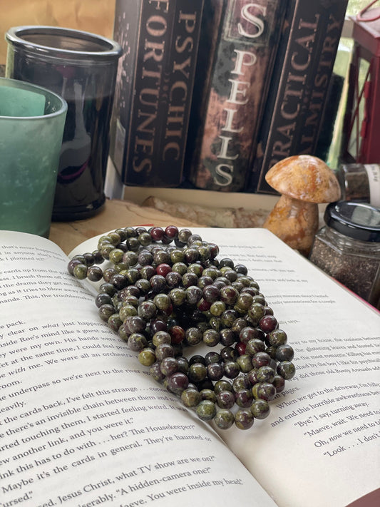 6 mm Dragon/s Blood jasper Bracelet