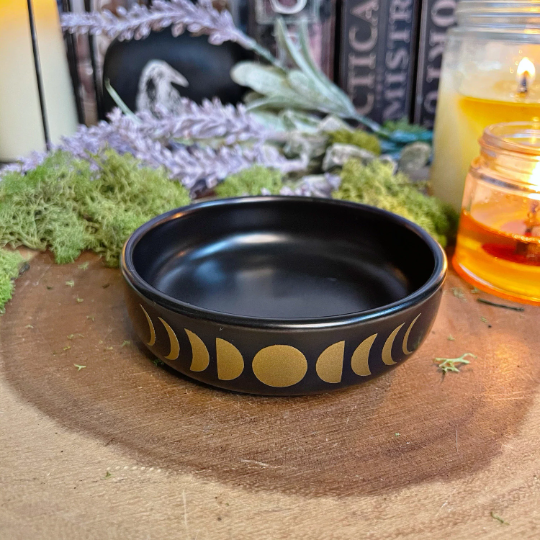Moon Phase Trinket Bowl | Offering Bowl | Chime Candle dish | jewelry tray |