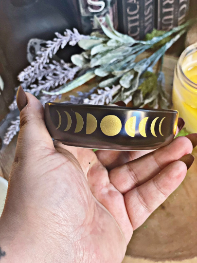 Moon Phase Trinket Bowl | Offering Bowl | Chime Candle dish | jewelry tray |
