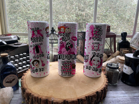 Boo You! Horror Villain 20 oz Skinny Tumbler