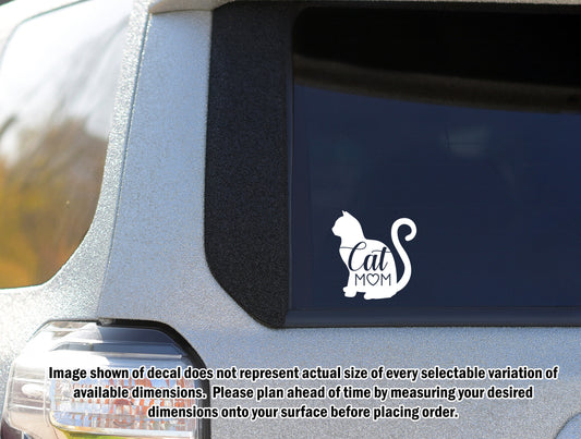 Cat Mom Permanent Vinyl Decal