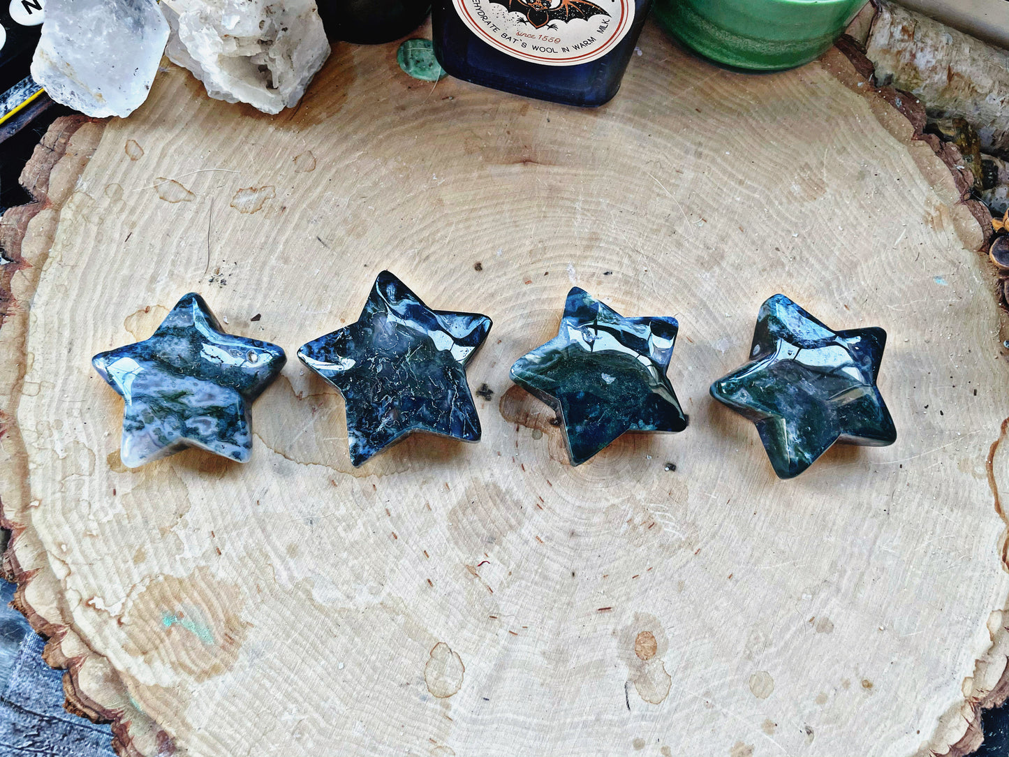 Moss Agate Star