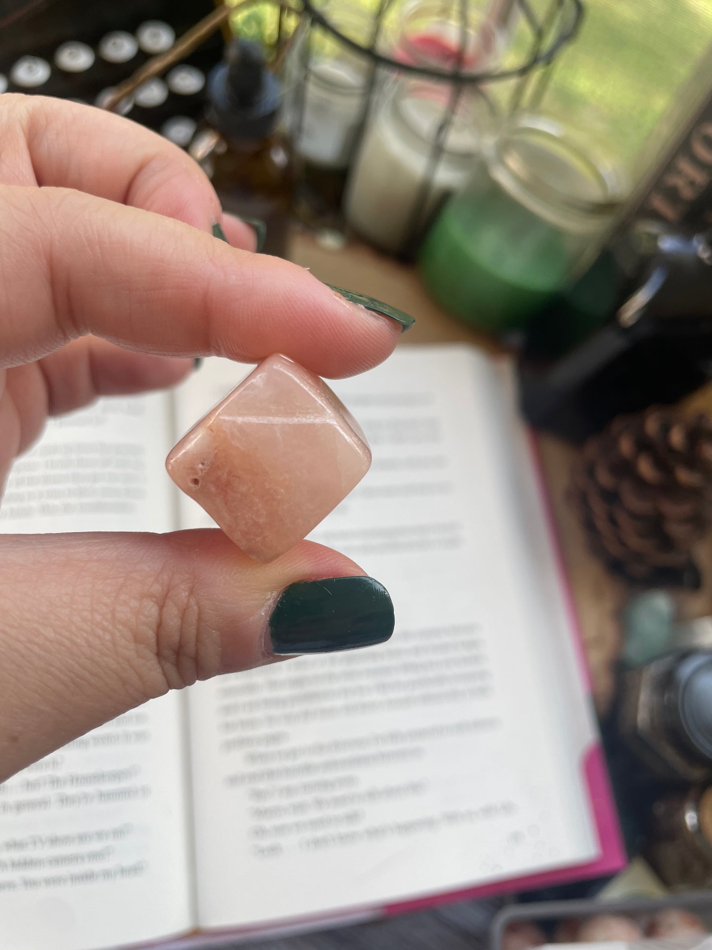 Peach Agate Cube