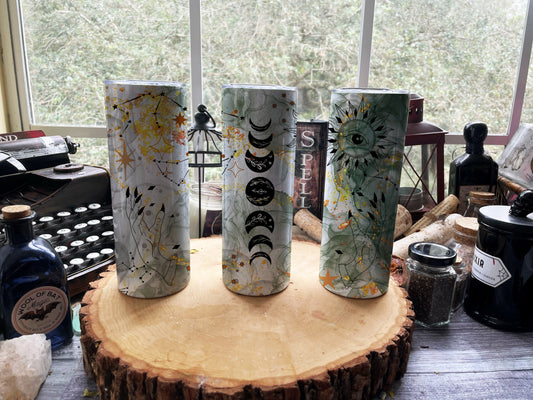 Celestial Moon Phase 20 oz skinny tumbler